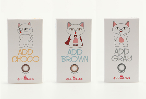 ADD (CHOCO, BROWN, GRAY) 隐形眼镜产品案例