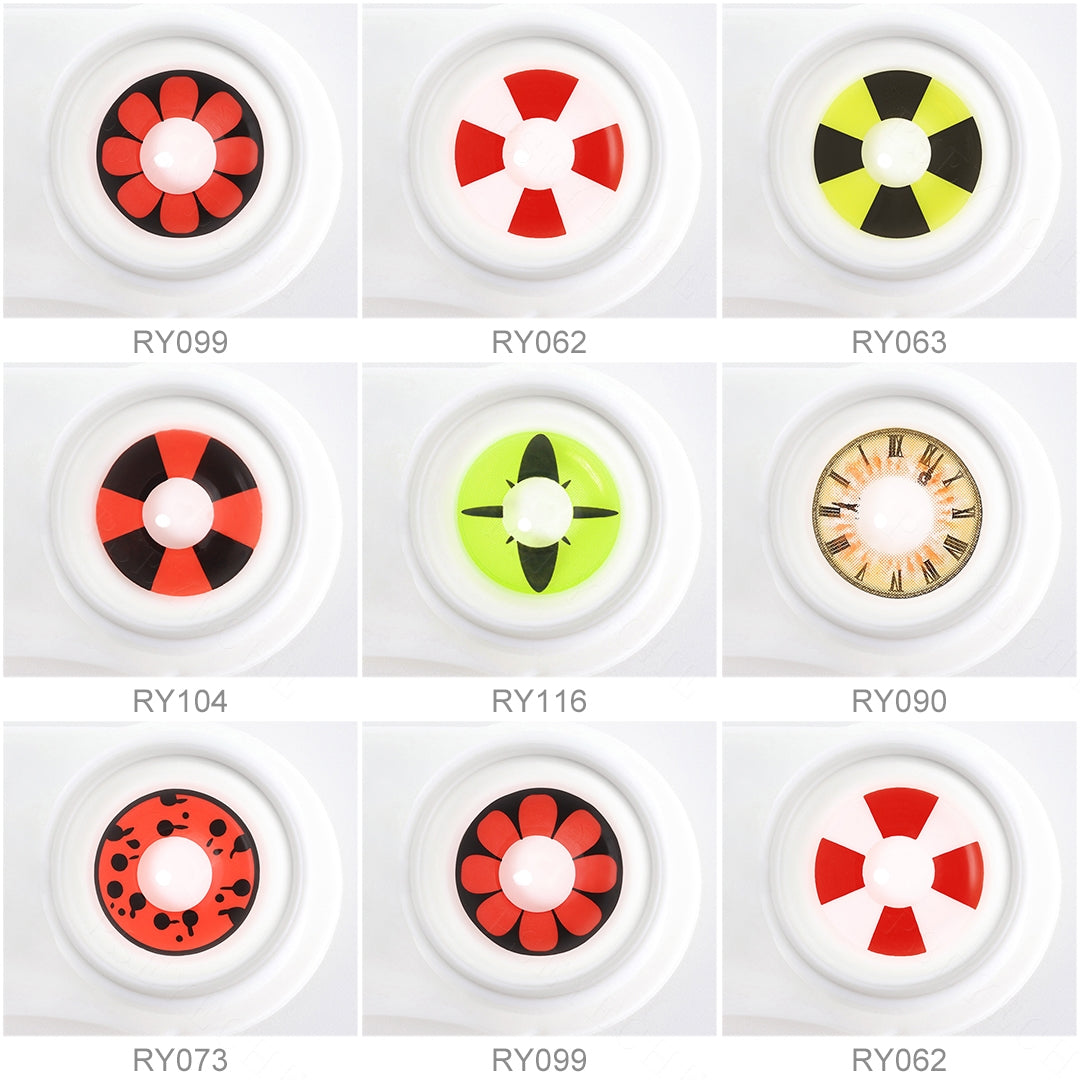 Red White BioHazard 艺术隐形眼镜产品图 2