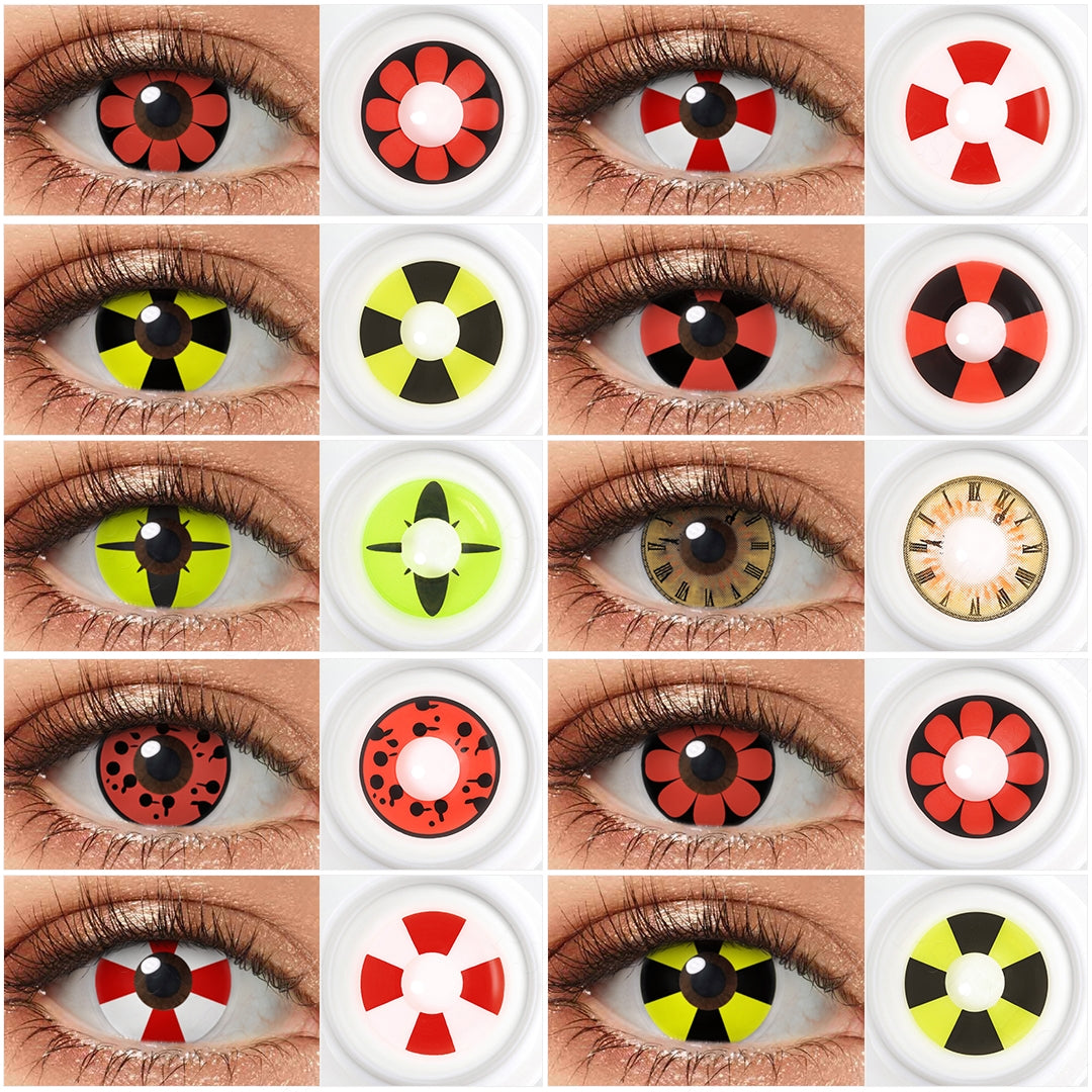 Red White BioHazard 艺术隐形眼镜产品图 3