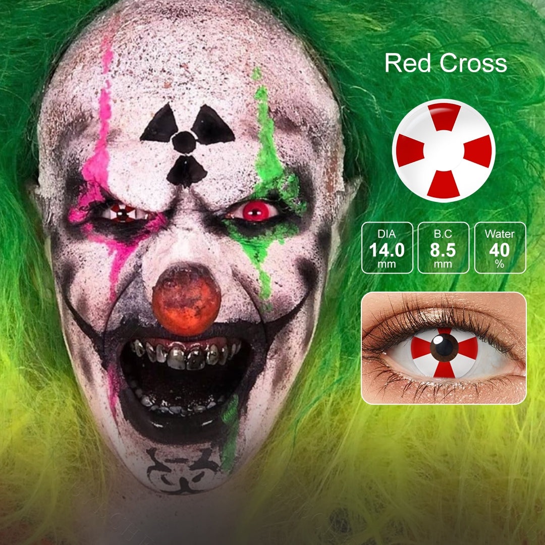 Red White BioHazard 艺术隐形眼镜产品图 5